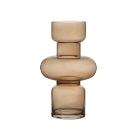 Vaso Alexandra House Living Castanho Cristal 18 x 30 x 18 cm de Alexandra House Living, Vasos para flores - Ref: D1634892, Pr...