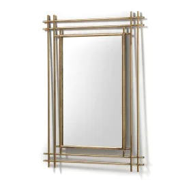 Hanging mirror Alexandra House Living Golden 63 x 83 x 2 cm by Alexandra House Living, Wall-Mounted Mirrors - Ref: D1635252, ...