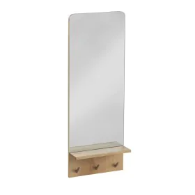 Hanging mirror Alexandra House Living Natural 35 x 95 x 11 cm Coat rack by Alexandra House Living, Wall-Mounted Mirrors - Ref...