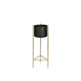 Macetero con soporte Alexandra House Living Negro Dorado Metal 28 x 80 x 28 cm de Alexandra House Living, Maceteros - Ref: D1...