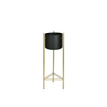 Macetero con soporte Alexandra House Living Negro Dorado Metal 28 x 80 x 28 cm de Alexandra House Living, Maceteros - Ref: D1...