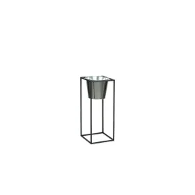 Vaso con supporto Alexandra House Living Nero Argentato Metallo 60 x 24 x 24 cm di Alexandra House Living, Cachepot - Rif: D1...