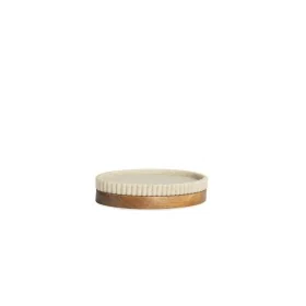 Jabonera Alexandra House Living Marrón Beige Poliresina Madera de acacia 14 x 3 x 9 cm de Alexandra House Living, Soportes y ...