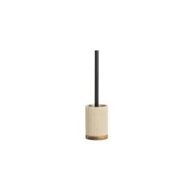 Escobilla para el Baño Alexandra House Living Negro Beige Natural Nailon Acero Inoxidable Poliresina Madera de acacia TPR 22 ...