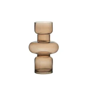 Vaso Alexandra House Living Castanho Cristal 14 x 25 x 14 cm de Alexandra House Living, Vasos para flores - Ref: D1636297, Pr...