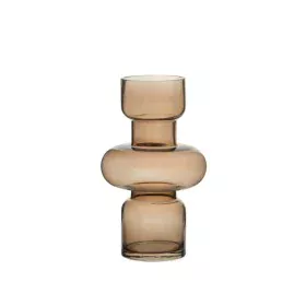 Vaso Alexandra House Living Castanho Cristal 14 x 25 x 14 cm de Alexandra House Living, Vasos para flores - Ref: D1636297, Pr...