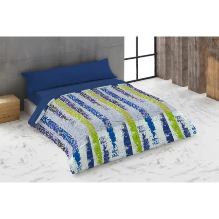 Duvet cover set Hosteline URBAN Blue Super king 260 x 240 cm 4 Pieces by Hosteline, Quilts and quilt covers - Ref: D2100059, ...