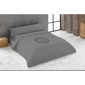 Duvet cover set Hosteline LOGO Grey Double 220 x 230 cm 3 Pieces by Hosteline, Quilts and quilt covers - Ref: D2100071, Price...