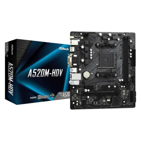 Motherboard ASRock A520M-HDV AMD AM4 AMD by ASRock, Base plates - Ref: M0320994, Price: 63,54 €, Discount: %