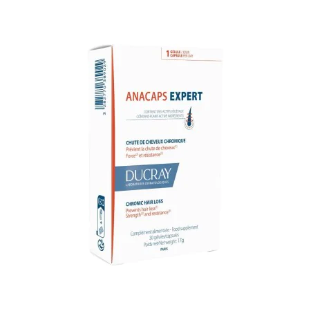 Complemento Alimenticio Anticaída para el Cabello Ducray Anacaps Expert Cápsulas x 30 de Ducray, Productos para la caída del ...