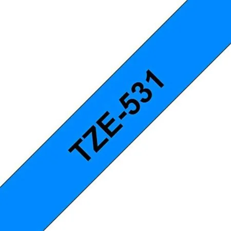 Laminated Tape for Labelling Machines Brother Tape TZE531 Blue 12 mm by Brother, Adhesive labels and stickers - Ref: M0502767...