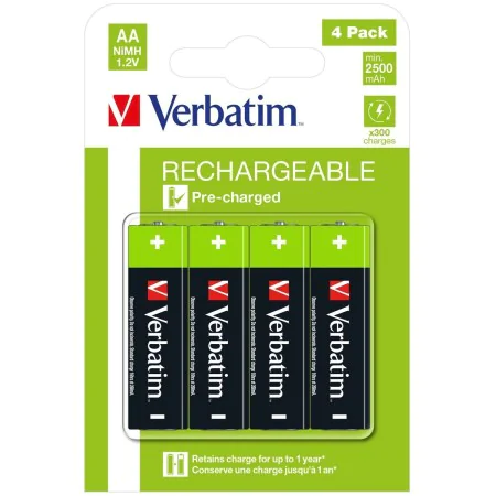 Rechargeable Batteries Verbatim 49517 2500 mAh 1,2 V by Verbatim, Rechargeable Batteries - Ref: M0519724, Price: 12,34 €, Dis...