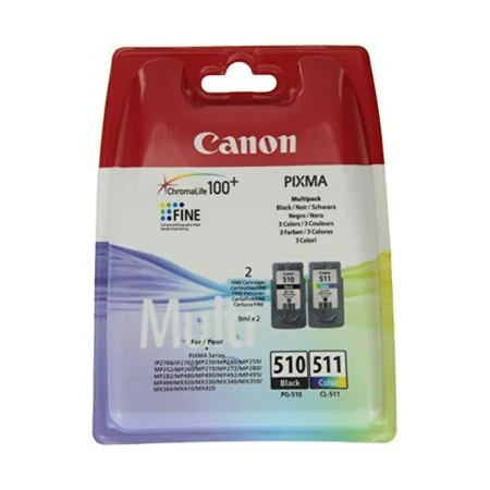 Kompatibel Tintenpatrone Canon PG-510/CL511 Schwarz Dreifarbig Gelb Türkis Magenta von Canon, Toner und Druckertinte - Ref: S...