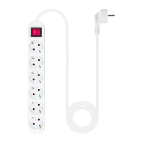 Regleta NANOCABLE Regleta de enchufes de 6 tomas con interruptor, 1.4 metros Blanca de NANOCABLE, Regletas - Ref: S0230827, P...