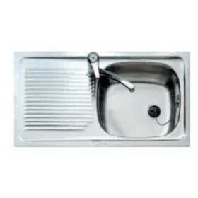 Sink with One Basin and Drainer Teka E/50 1C1E.REVE 3010 Stainless steel by Teka, Sinks - Ref: S0409809, Price: 113,16 €, Dis...