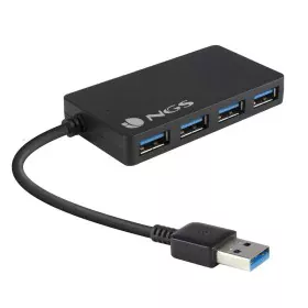 Hub USB 4 Puertos NGS 244305 Negro de NGS, Hubs USB - Ref: S0430872, Precio: 14,25 €, Descuento: %