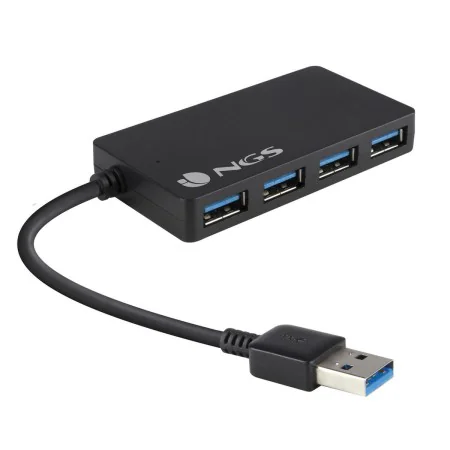 4-Port USB Hub NGS 244305 Black by NGS, USB hubs - Ref: S0430872, Price: 14,25 €, Discount: %