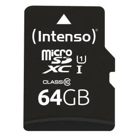 Carte Mémoire Micro SD avec Adaptateur INTENSO 64 GB de INTENSO, Cartes mémoire - Réf : S0456820, Prix : 7,39 €, Remise : %