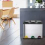 Secchio per Raccolta Differenziata Kitchen Move Zoe Argentato Con pedale di Kitchen Move, Secchi per riciclaggio da interni -...