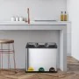 Secchio per Raccolta Differenziata Kitchen Move Zoe Argentato Con pedale di Kitchen Move, Secchi per riciclaggio da interni -...