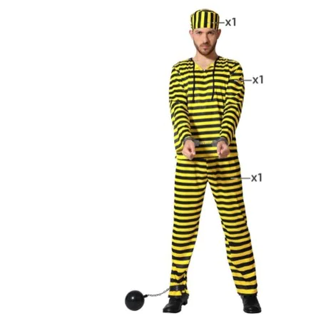 Costume for Adults Yellow Male Prisoner by BigBuy Carnival, Adults - Ref: S1134997, Price: 10,78 €, Discount: %