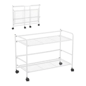 Shelves Confortime White Iron Foldable With wheels (67 x 30 x 44,8 cm) by Confortime, Standing Shelf Units - Ref: S2210576, P...