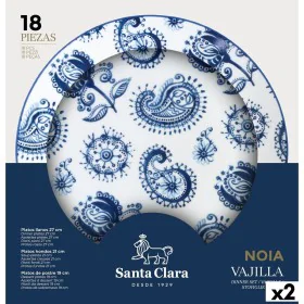 Tableware Santa Clara Noia 18 Pieces Porcelain Circular (2 Units) by Santa Clara, Combination Sets - Ref: S2226980, Price: 57...