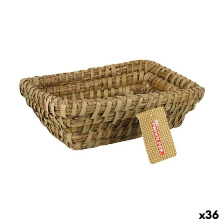 Multi-purpose basket Privilege Korne Brown wicker Rectangular 20 x 15 x 7 cm (36 Units) by Privilege, Shelves and supports - ...