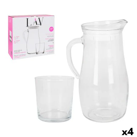 Set de pichets avec verres LAV Pichet Verres Verre (7 Pièces) (4 Unités) (7 pcs) de LAV, Services de verres - Réf : S2227952,...