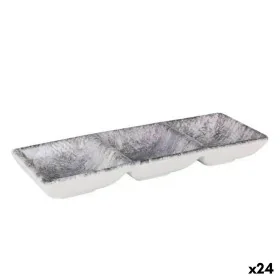 Snack tray La Mediterránea Stonehenge 3 Compartments 26 x 8,5 x 3,3 cm (24 Units) by La Mediterránea, Plates and dishes - Ref...