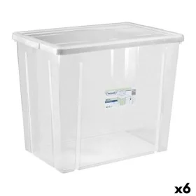 Caixa de Armazenagem com Tampa Tontarelli Linea box 80 L 59 x 39 x 48 cm (6 Unidades) de Tontarelli, Caixas de arrumação com ...