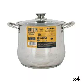 Casserole avec couvercle en verre Quttin New Neron Acier 25,7 x 21,5 cm (4 Unités) de Quttin, Braisières - Réf : S2228833, Pr...