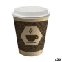 Glass with Lid Algon Cardboard Disposable Coffee 36 Units (10 Pieces) by Algon, Tumblers - Ref: S2229419, Price: 29,40 €, Dis...