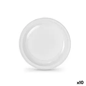 Set of reusable plates Algon White Plastic 22 x 22 x 1,5 cm (36 Units) by Algon, Turntables - Ref: S2229587, Price: 27,23 €, ...