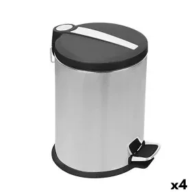 Waste bin Confortime Silver Metal 4 Units 3 L 17 x 25 cm (17 x 17 x 25 cm) by Confortime, Bathroom Bins - Ref: S2229734, Pric...