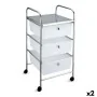 Chest of drawers Confortime Metal With wheels Plastic 33 x 32,5 x 65 cm (2 Units) by Confortime, Cupboards and shelving - Ref...