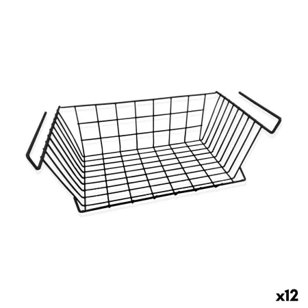 Basket for Kitchen Shelf Confortime Black 43 x 24,4 x 18,5 cm (12 Units) by Confortime, Shelves and supports - Ref: S2230925,...