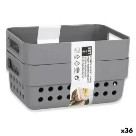 Panier Multi-usages Confortime 144902 12 x 7,5 x 7 cm (2 Pièces) (36 Unités) (12 x 7,5 x 5 cm) de Confortime, Étagères et sup...