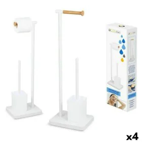 Toilet Paper Holder with Brush Stand Confortime Bamboo 23 x 18 x 69,5 cm (4 Units) by Confortime, Toilet accessories - Ref: S...