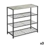 Scaffale Confortime Nero Metallo 60 x 30 x 63,5 cm (3 Unità) di Confortime, Scaffalature e ripiani di immagazzinaggio - Rif: ...