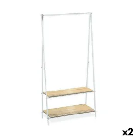 Staande kapstok Confortime Branco Madeira Metal 80 x 40 x 160 cm de Confortime, Bengaleiros - Ref: S2231296, Preço: 54,43 €, ...