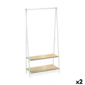 Attaccapanni da Terra Confortime Bianco Legno Metallo 80 x 40 x 160 cm di Confortime, Stand appendiabiti - Rif: S2231296, Pre...