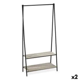 Staande kapstok Confortime Preto Madeira Metal 80 x 40 x 160 cm de Confortime, Bengaleiros - Ref: S2231297, Preço: 53,35 €, D...