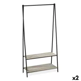 porte-manteaux Confortime Noir Bois Métal 80 x 40 x 160 cm de Confortime, Portants - Réf : S2231297, Prix : 54,43 €, Remise : %