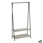 Staande kapstok Confortime Preto Madeira Metal 80 x 40 x 160 cm de Confortime, Bengaleiros - Ref: S2231297, Preço: 54,43 €, D...