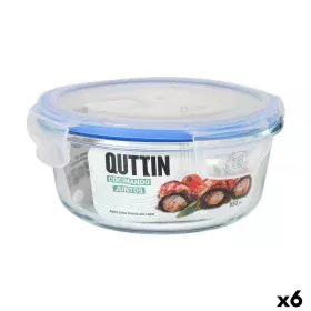 Fiambrera Hermética Quttin Redonda 650 ml ø 15,5 x 7,1 cm (6 Unidades) de Quttin, Almacenamiento de alimentos - Ref: S2232326...