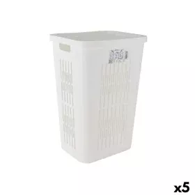 Cesto per i Panni Tontarelli Bella Doppio coperchio 60 L Bianco 40,5 x 33 x 59 cm (5 Unità) di Tontarelli, Ceste per la bianc...