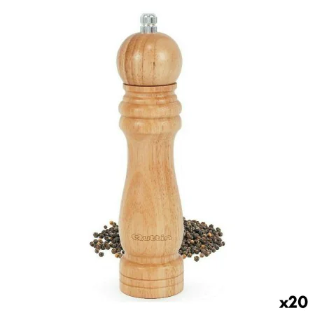 Pepper Mill Quttin Wood 5 x 5 x 22 cm (20 Units) by Quttin, Dispensers for dressings and spices - Ref: S2233462, Price: 77,36...