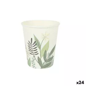 Set of glasses Algon Disposable Cardboard Floral 10 Pieces 250 ml (24 Units) by Algon, Tumblers - Ref: S2233530, Price: 16,72...