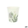 Set of glasses Algon Disposable Cardboard Floral 10 Pieces 250 ml (24 Units) by Algon, Tumblers - Ref: S2233530, Price: 17,42...